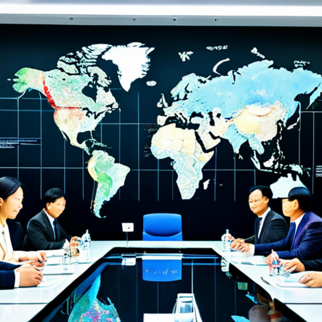 대만과 중국 대륙의 갈등 - Modern Business & Geopolitics**

"A multinational corporate boardroom. Around a large table, executi...