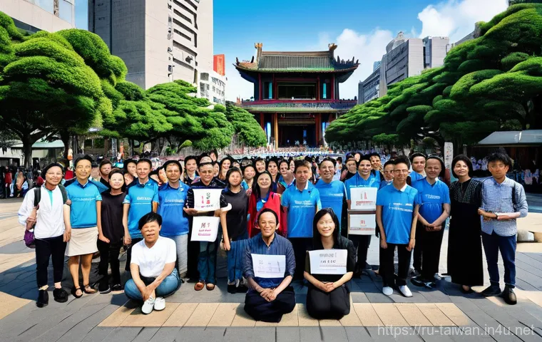 대만 내 사회적 갈등 사례 - **Vibrant Dialogue on Taiwan's Future:** A diverse group of Taiwanese citizens, including young adul...